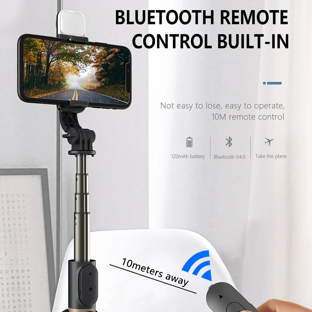 Selfie Stick Bluetooth Techsuit Q03s, Univerzalen, Črn