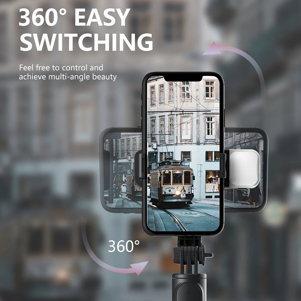 Selfie Stick Bluetooth Techsuit Q03s, Univerzalen, Črn