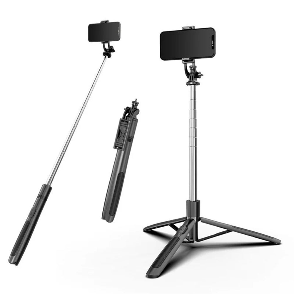 Selfie Stick Bluetooth Techsuit Q05, Univerzalen, Črn