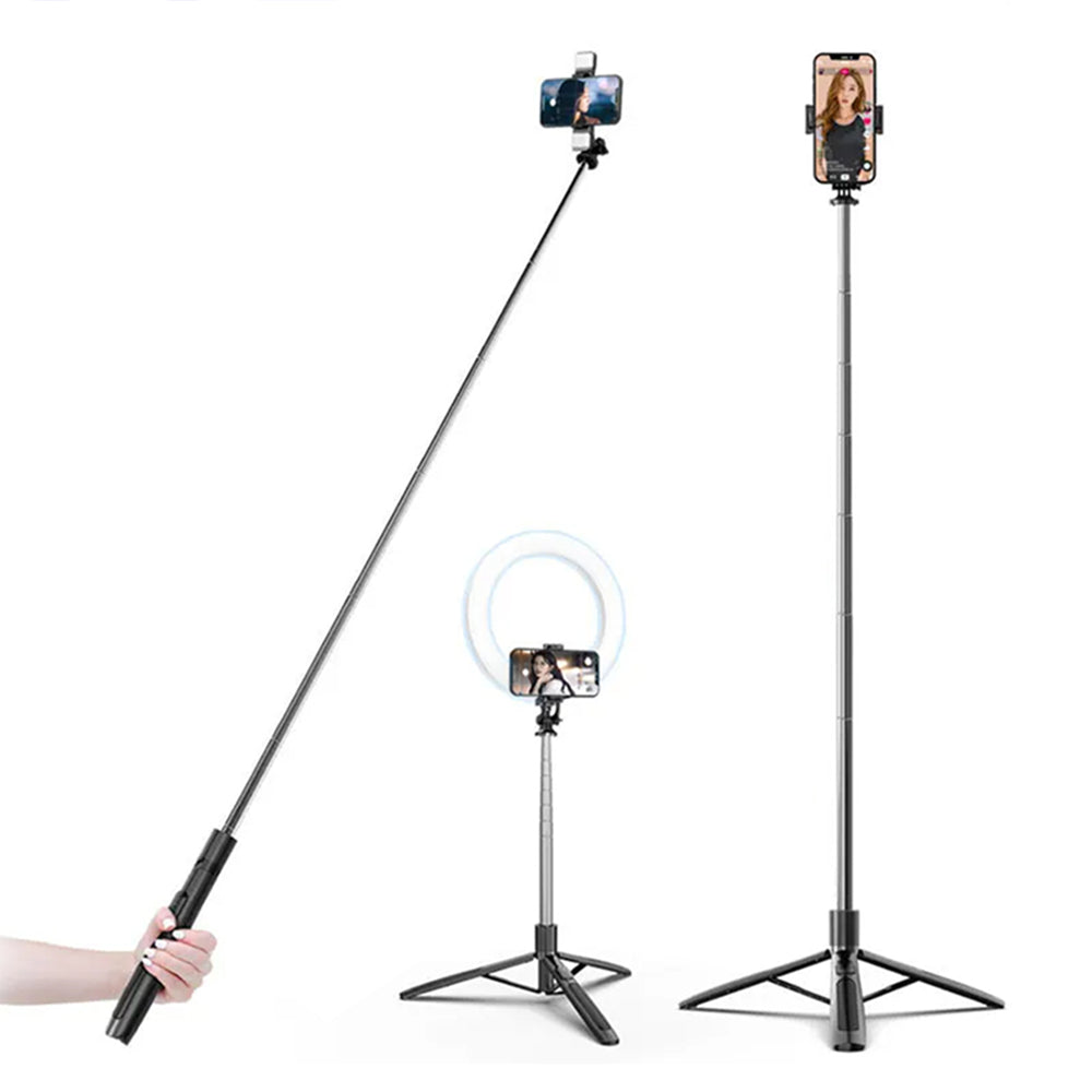 Selfie Stick Bluetooth Techsuit Q05, Univerzalen, Črn