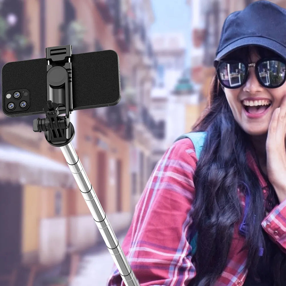 Selfie Stick Bluetooth Techsuit Q05, Univerzalen, Črn