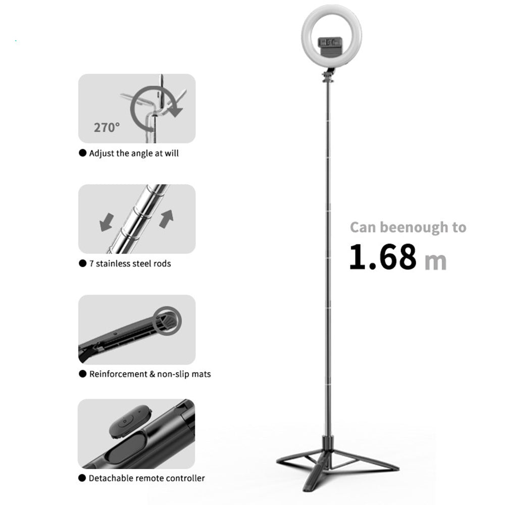 Selfie Stick Bluetooth Techsuit Q05s, Univerzalen, Črn