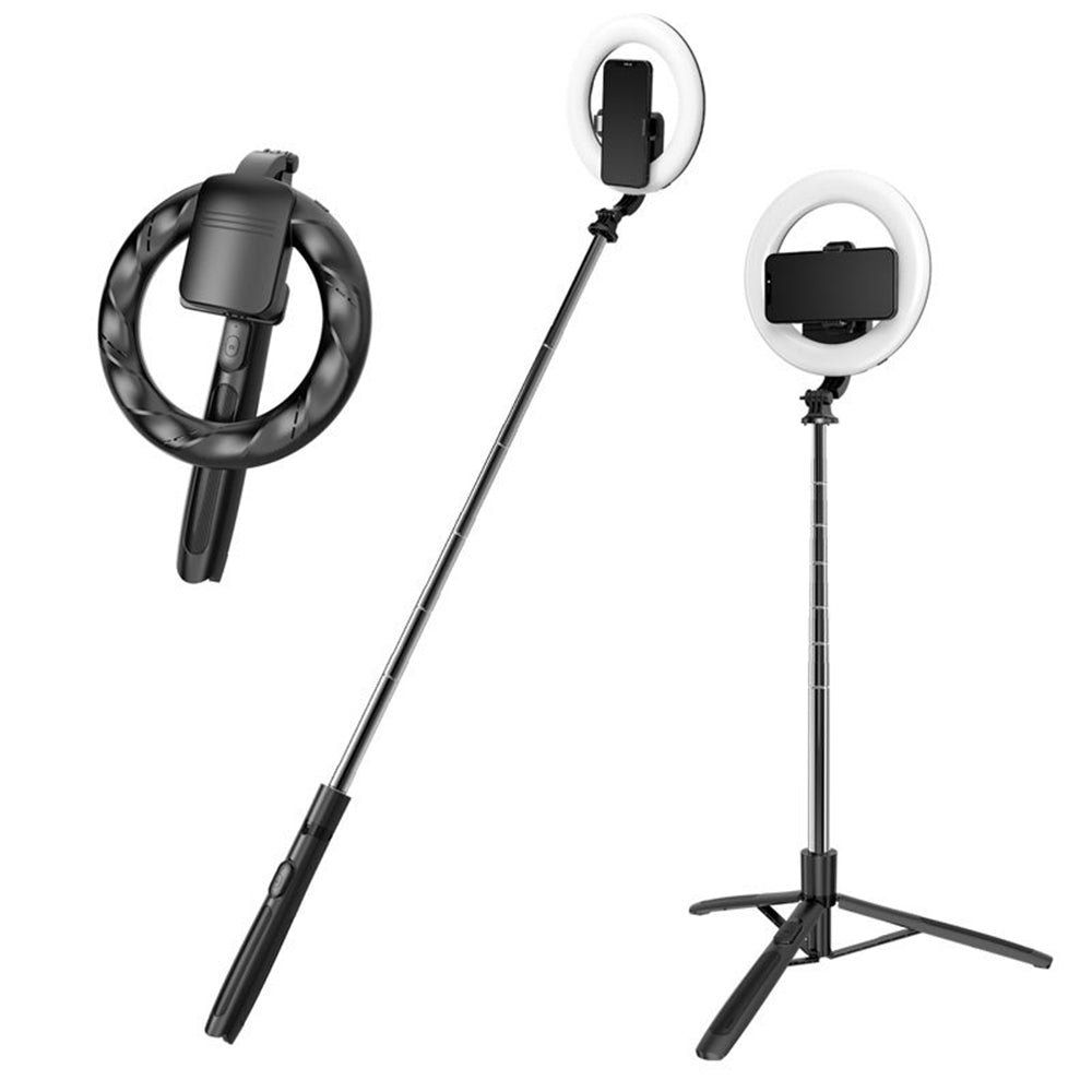 Selfie Stick Bluetooth Techsuit Q05s, Univerzalen, Črn