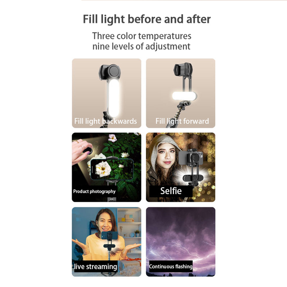 Selfie Stick Bluetooth Techsuit Q09, Univerzalen, Črn