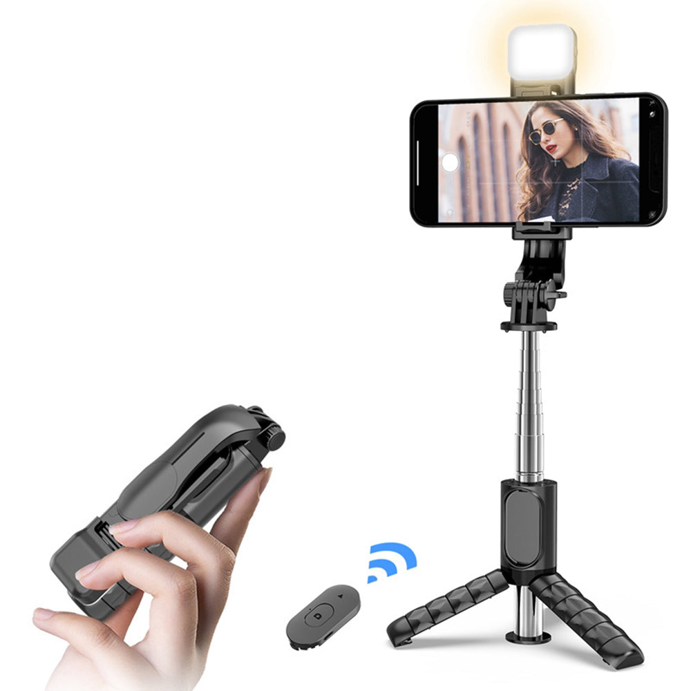 Selfie Stick Bluetooth Techsuit Q11s, Univerzalen, Črn