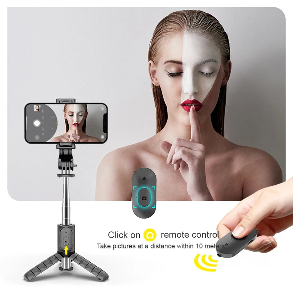 Selfie Stick Bluetooth Techsuit Q11s, Univerzalen, Črn