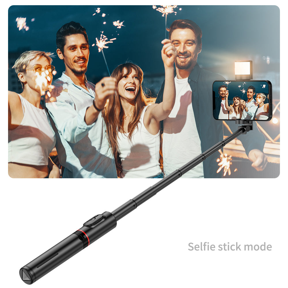 Selfie Stick Bluetooth Techsuit Q12S, Univerzalen, Črn