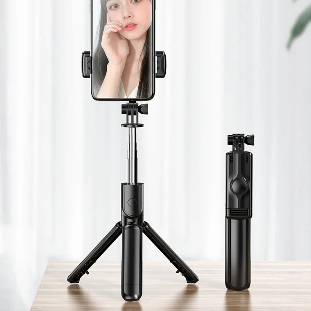 Selfie Stick Bluetooth Techsuit S03, Univerzalen, Črn