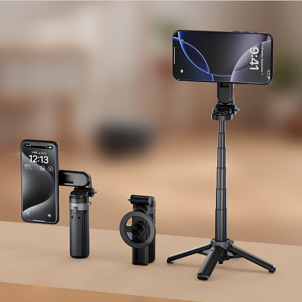 Selfie palica Bluetooth XO Design SS25 Pro, Univerzalna, Črna