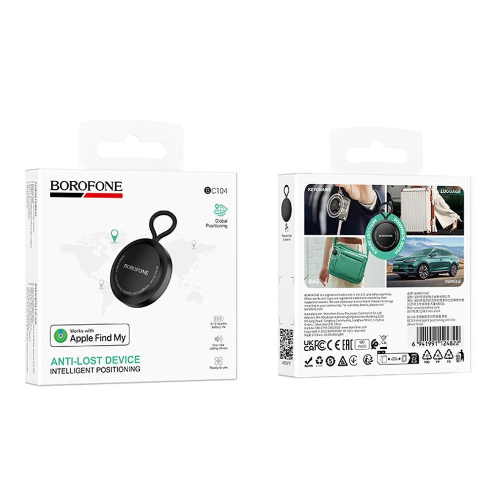 Borofone SmartTag BC104 za iOS serijo, črna
