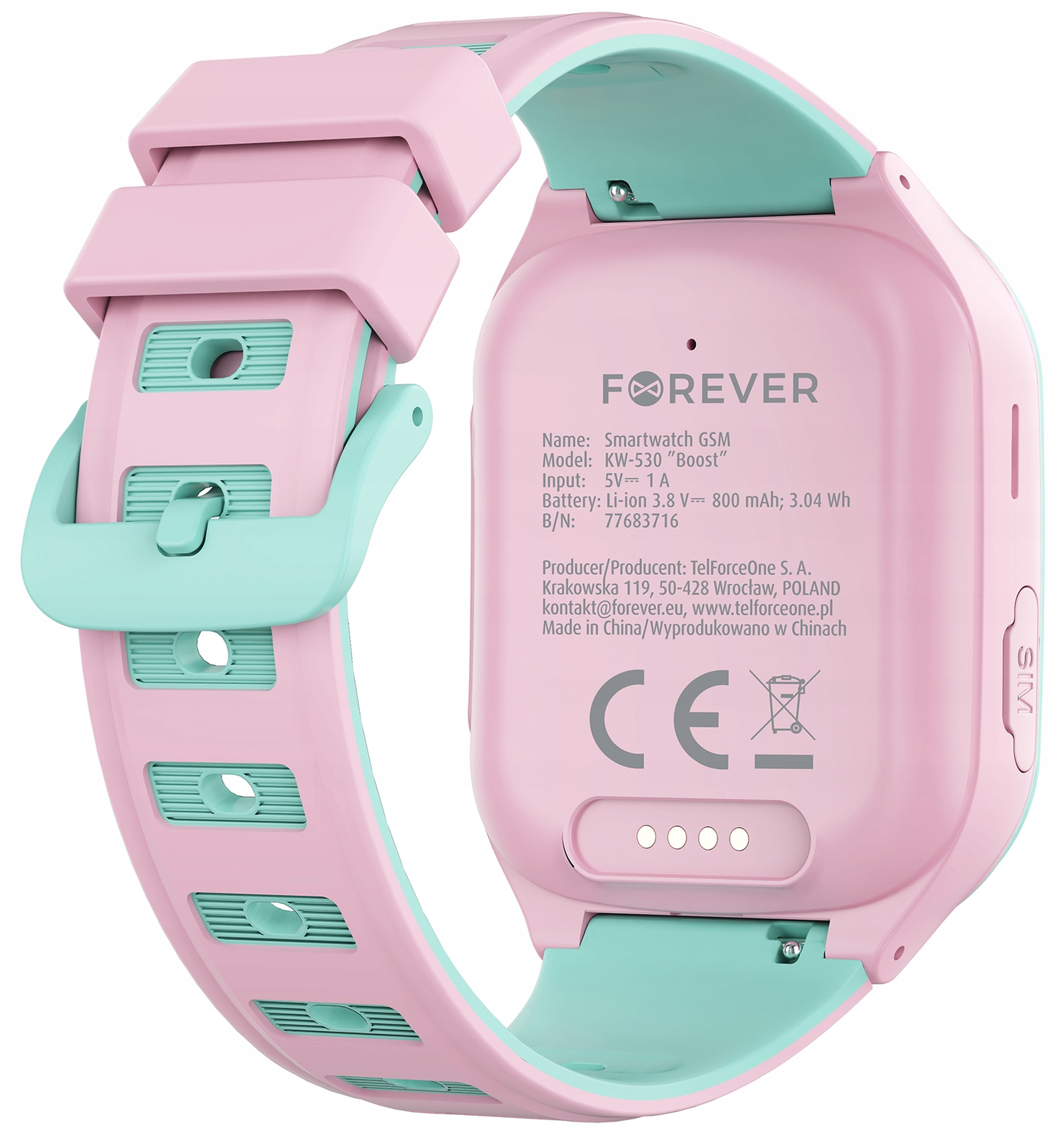 Pametna ura Forever Kids Boost KW-530 Call, roza
