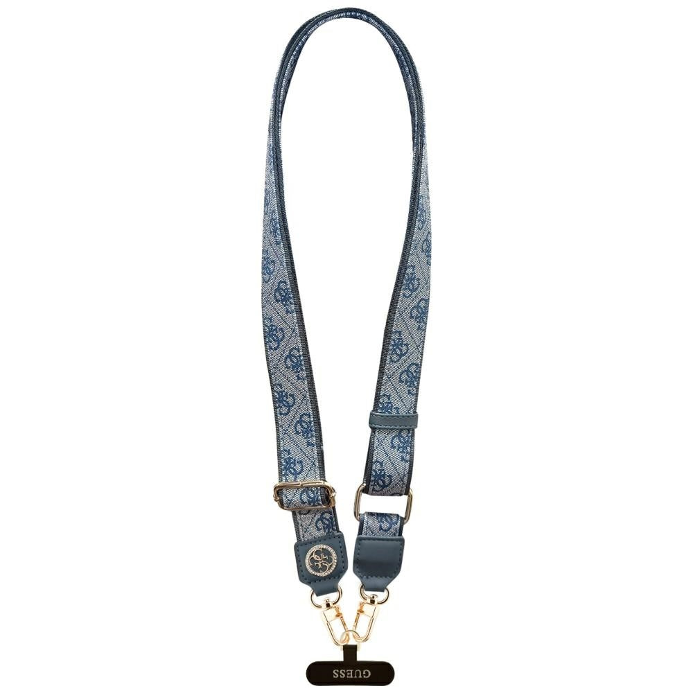 Vrvica za telefon Guess 4G Strass Metal Logo, Modra