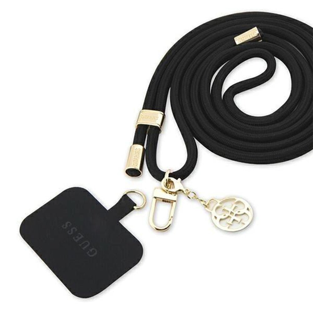 Vrvica za telefon Guess CBDY 4G Charm, Črna