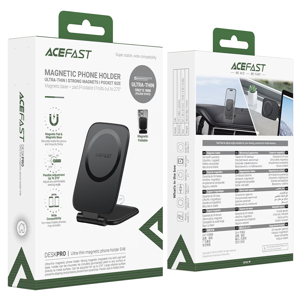 Magnetni avto nosilec Acefast E46, univerzalen, črn