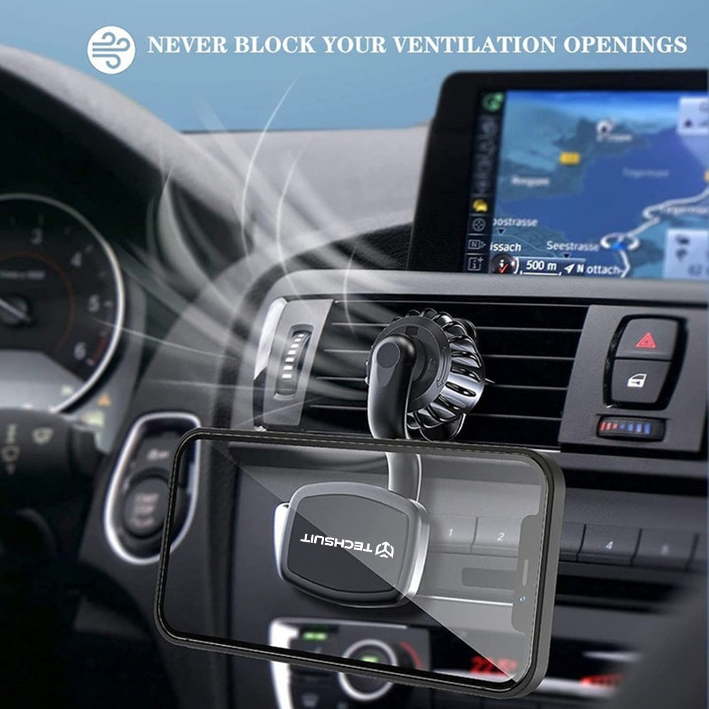 Magnetni avtomobilski nosilec Techsuit S3, Univerzalen, Črn