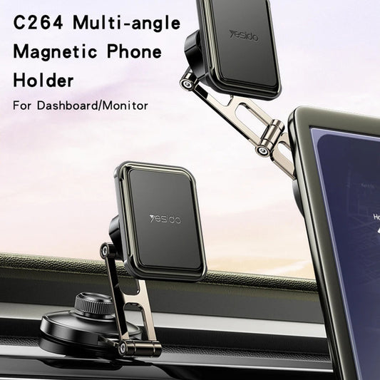 Magnetni avtomobilski nosilec Yesido C264, Univerzalen, Črn