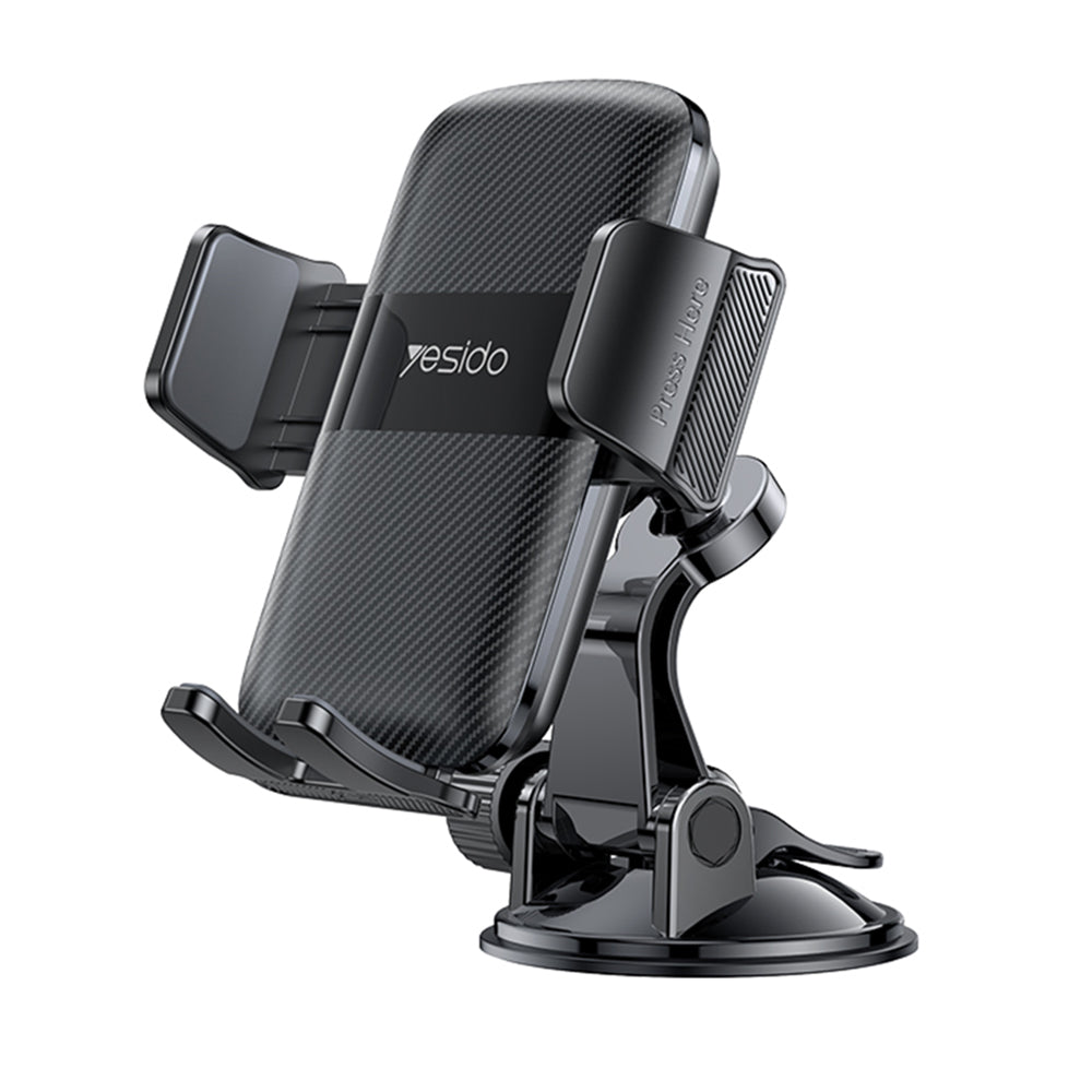 Nosilec za avto Yesido C175, 4.7inch - 7.2inch, črn