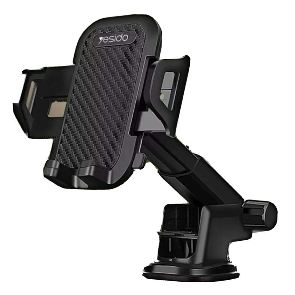 Nosilec za avto Yesido C23, 3.8inch - 6.4inch, črn