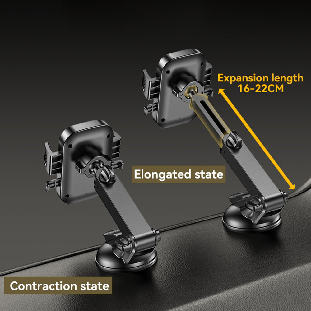 Nosilec za avto Yesido C267, 4.7inch - 7.2inch, črn