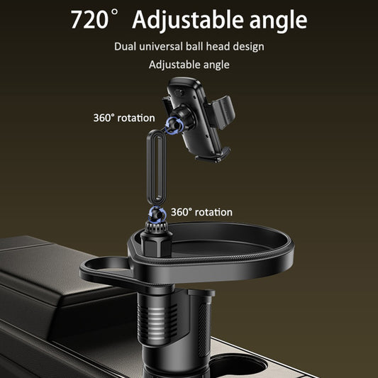 Nosilec za avto Yesido C274, 4.7inch - 7.2inch, črn