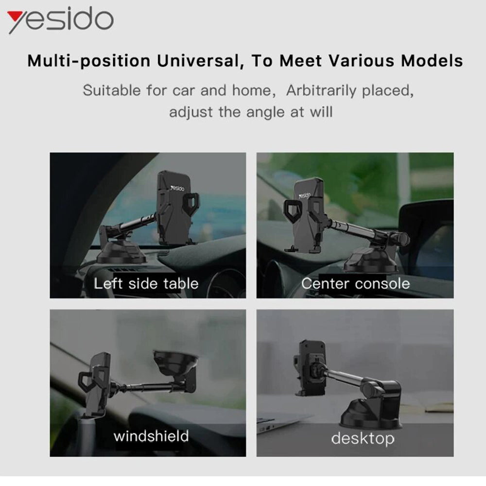 Nosilec za avto Yesido C40, Univerzalen, Črn