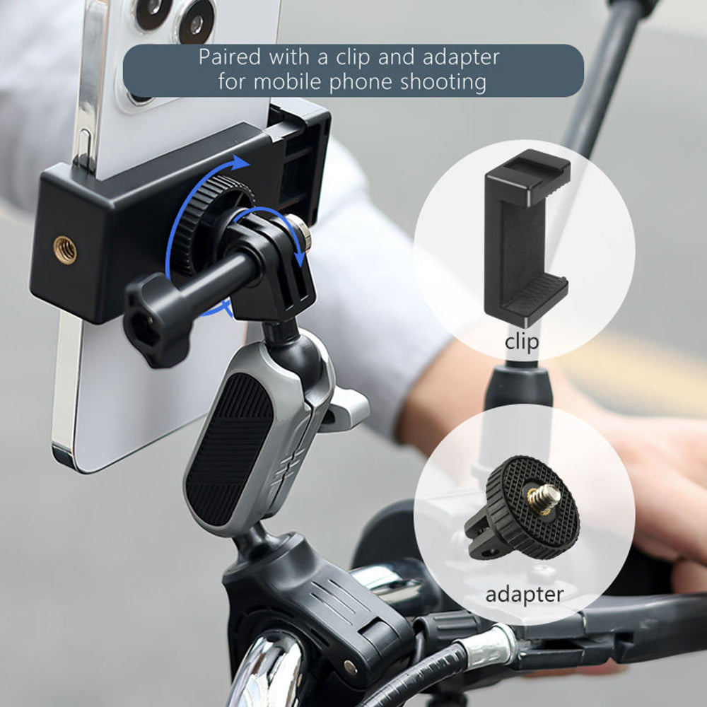 Nosilek za kolesarsko športno kamero Techsuit JX-008 za GoPro, siv