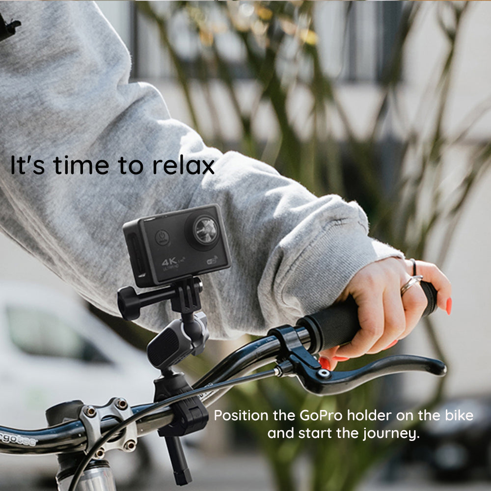 Nosilek za kolesarsko športno kamero Techsuit JX-008 za GoPro, siv