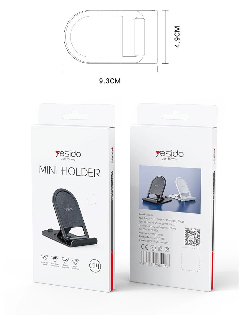 Nosilec za mizo Yesido C141, 4.7inch - 7.9inch, črn