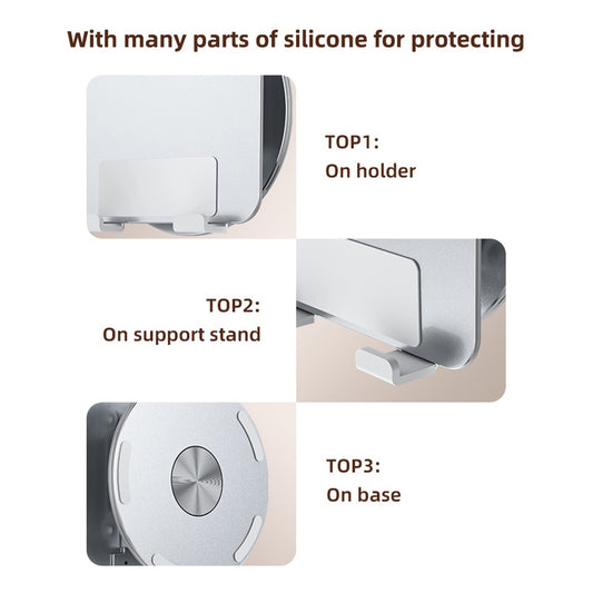 Nosilec za mizo Yesido C293 za telefon / tablico, 4.5inch - 13inch, Srebrn.