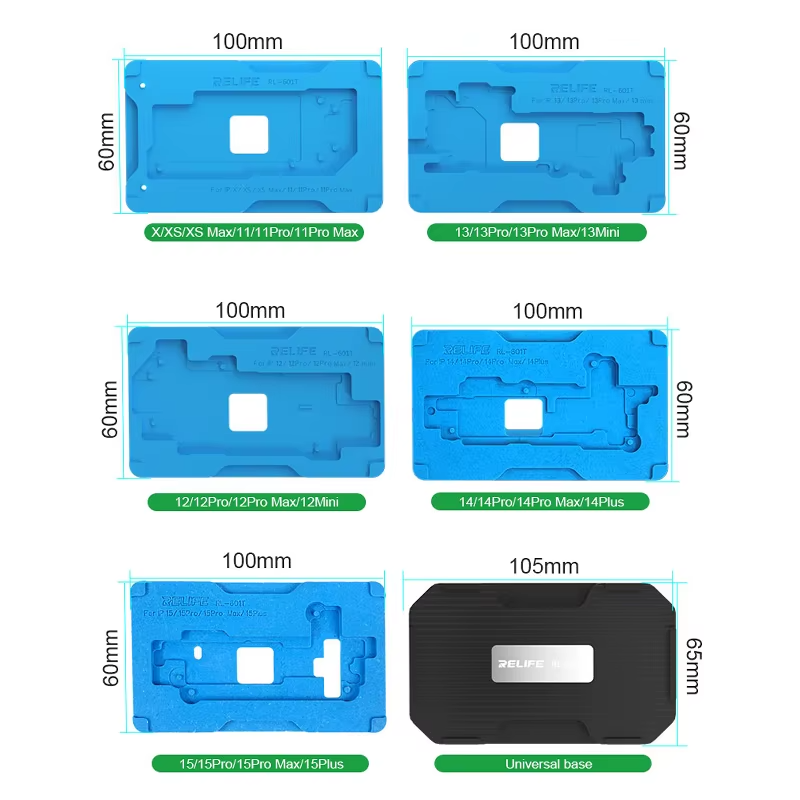 Delovni nosilec Reballing Relife RL-601T za Apple iPhone X - 15 serij