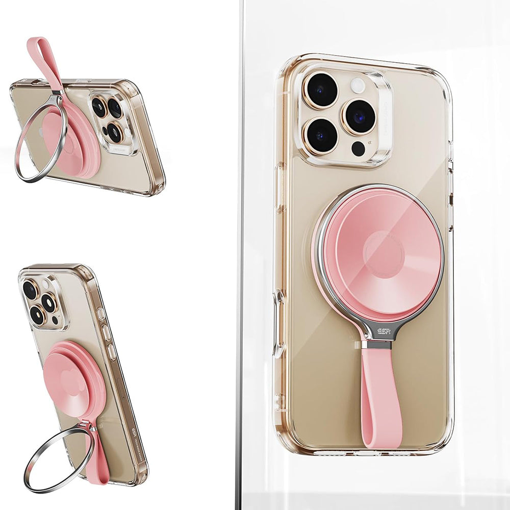 Nosilec za prstan ESR HaloLock Leather, Univerzalen, Roza