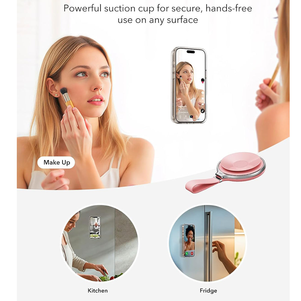 Nosilec za prstan ESR HaloLock Leather, Univerzalen, Roza