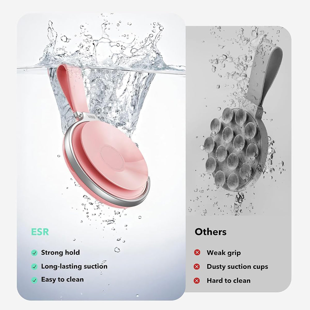 Nosilec za prstan ESR HaloLock Leather, Univerzalen, Roza