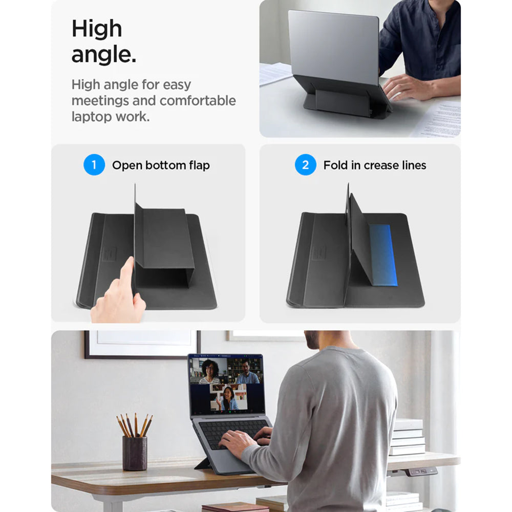 Stojalo Spigen Slim Fold LD201-S7 za prenosnik do 14 palcev, črno AMP11116