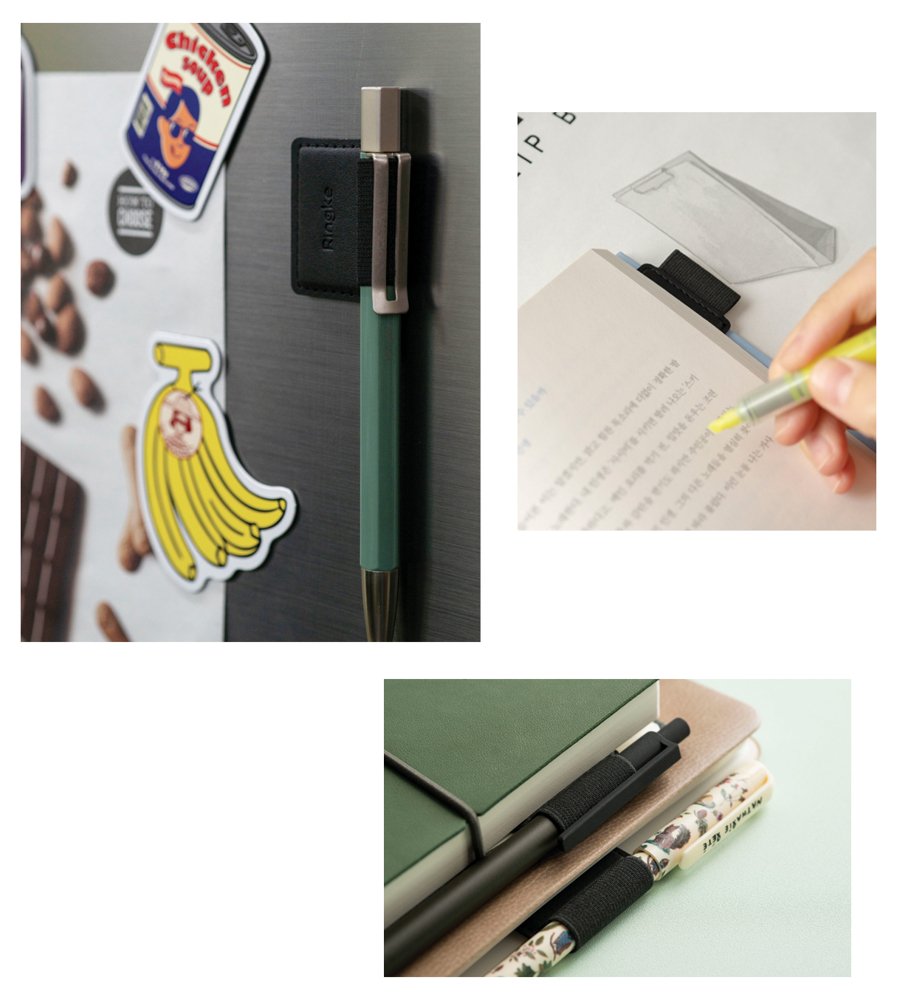 Nosilec za pisalo Touch Pen Ringke, črn