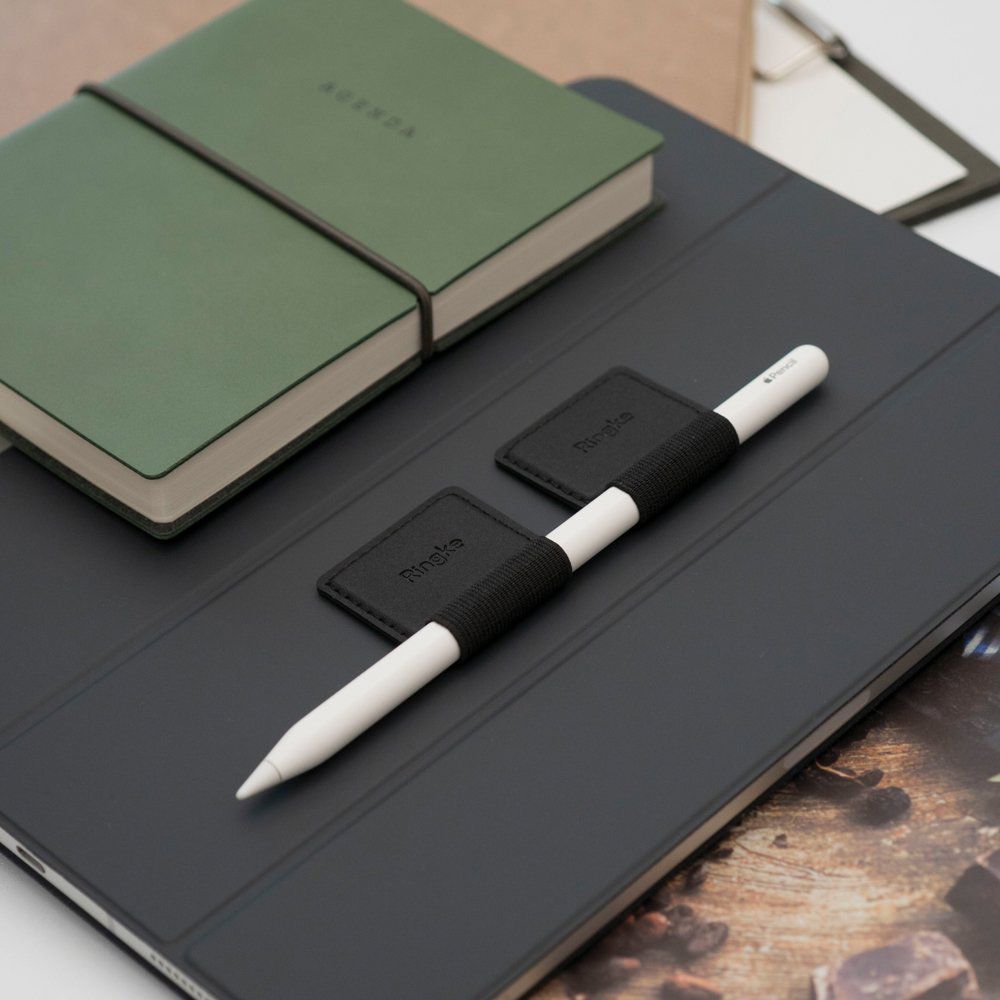 Nosilec za pisalo Touch Pen Ringke, komplet 2 kosa, črn
