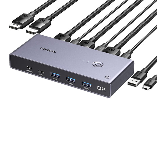 Stikalo za video DisplayPort UGREEN CM695 (25962), črno