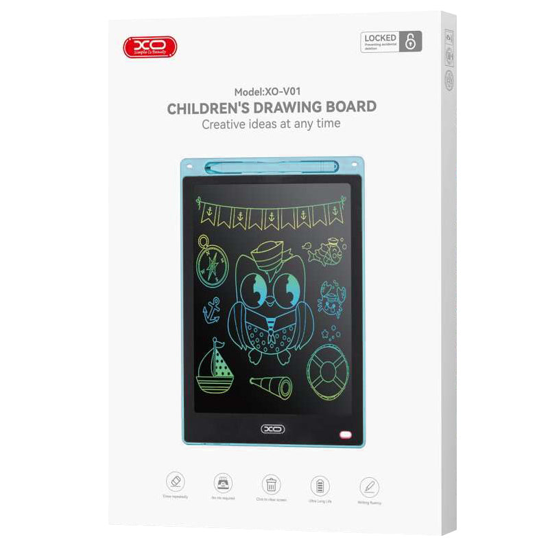 XO Design V01 tablica za risanje/pisanje, 10 palcev, modra
