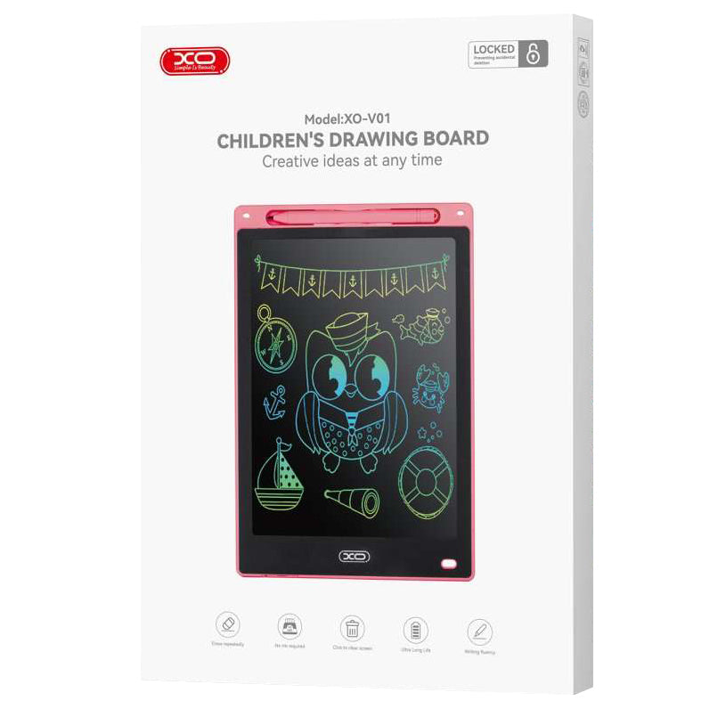 XO Design V01 tablica za risanje/pisanje, 10 palcev, roza