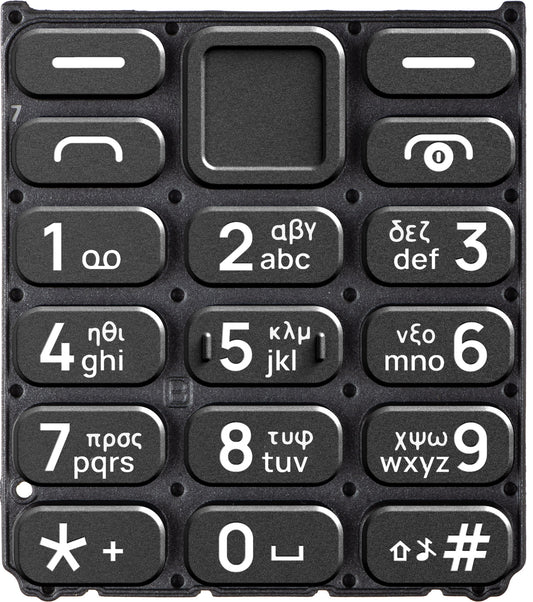 Greek Keypad for HMD 110 / Nokia 110 (2024), Black