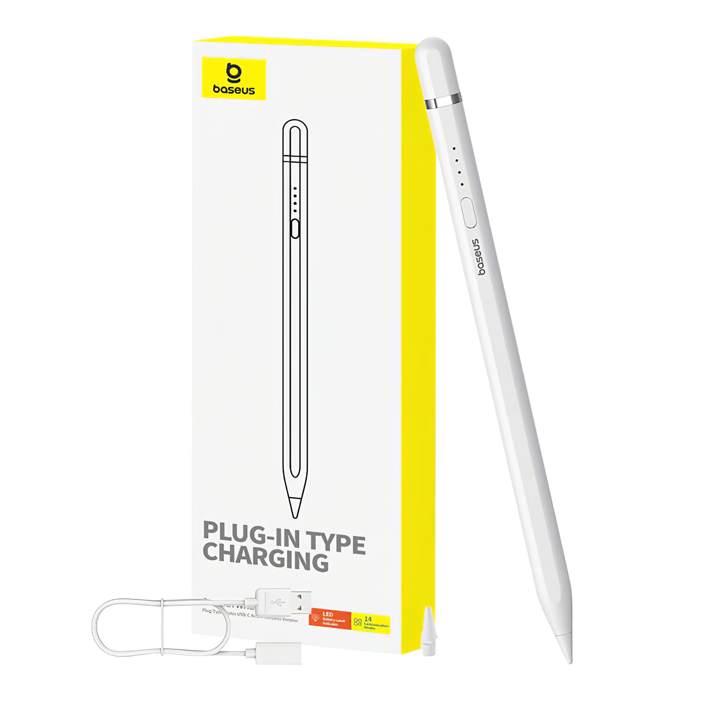 Touch Pen Baseus Smooth Writing 2 Series za Apple iPad, Aktivna Plug-In različica, Bela P80015806211-00