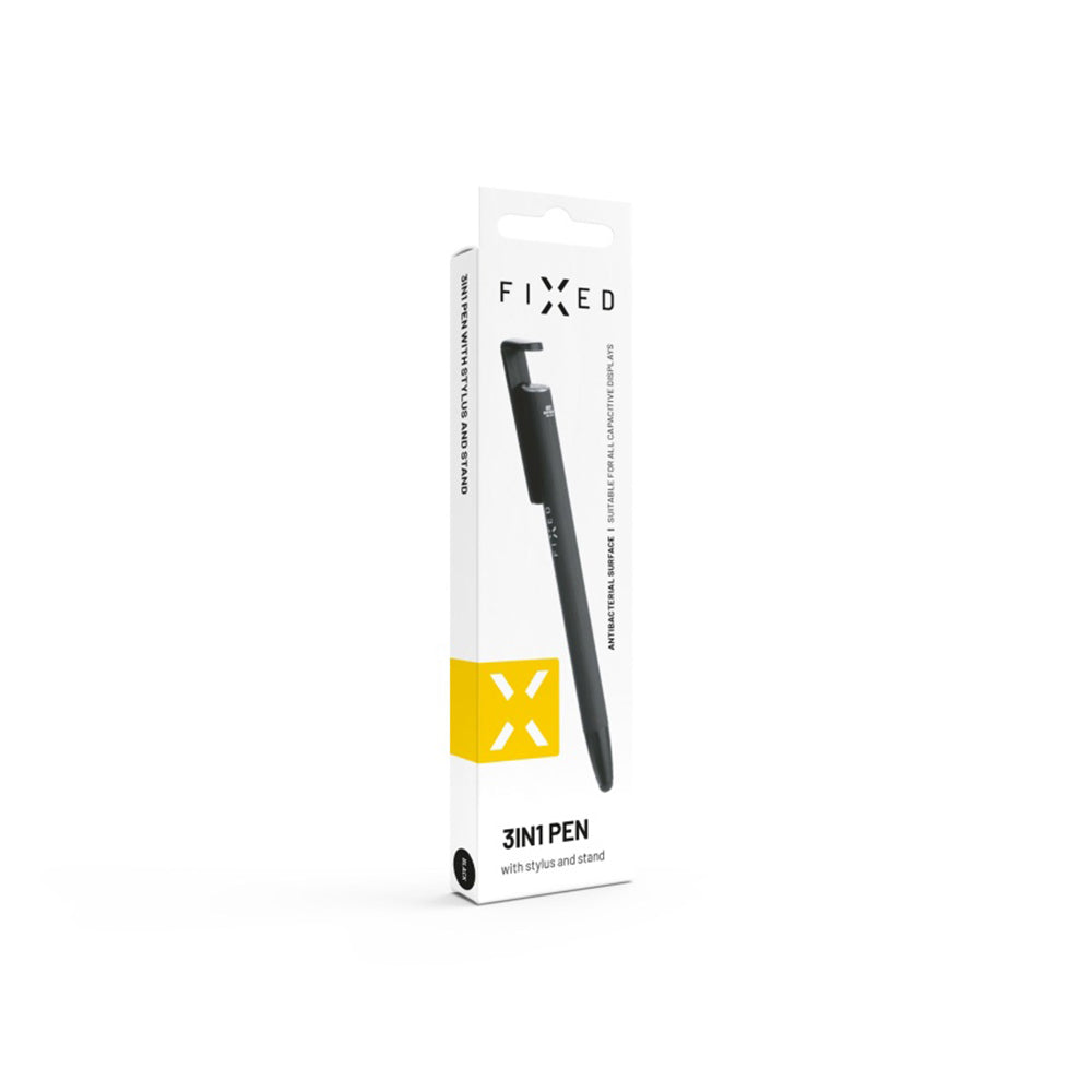 Touch Pen Fixed, 3in1, Črn