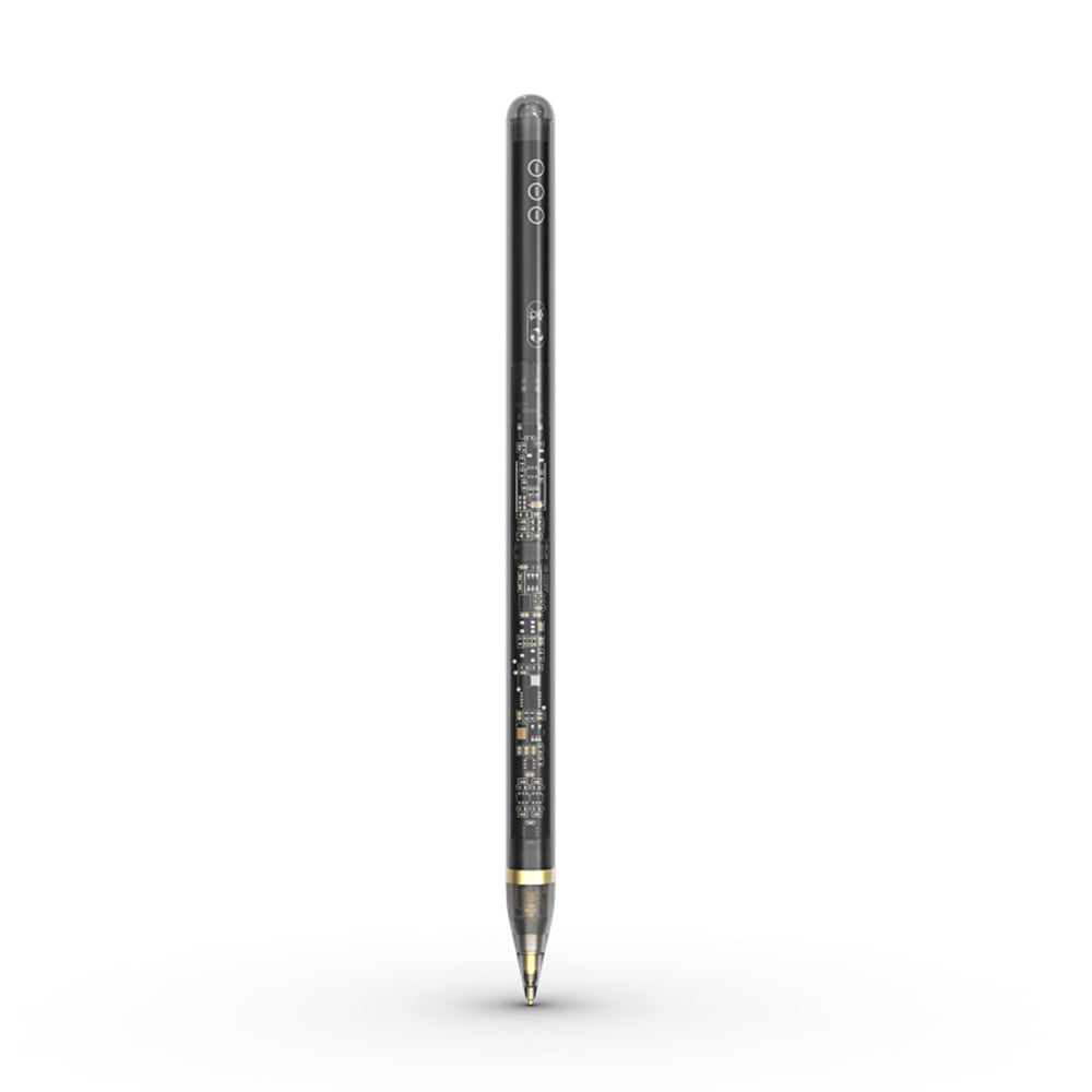 Touch Pen Techsuit C10 Pro za Apple iPad, Aktivna različica, Prozorno črna