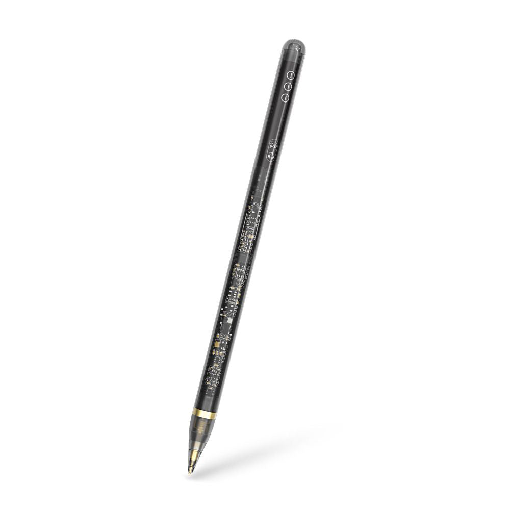 Touch Pen Techsuit C10 Pro za Apple iPad, Aktivna različica, Prozorno črna