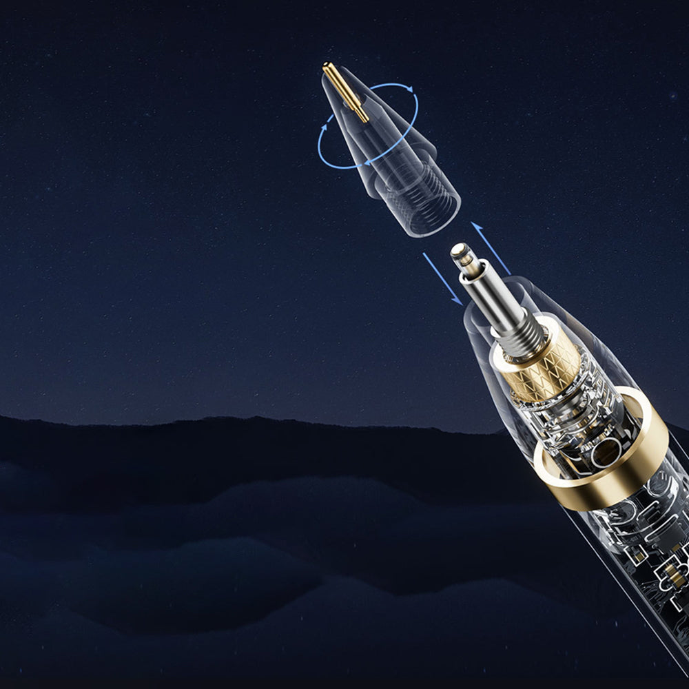 Touch Pen Techsuit C10 Pro za Apple iPad, Aktivna različica, Prozorno črna