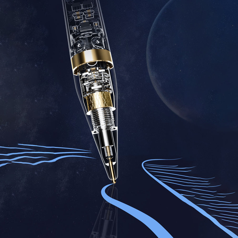Touch Pen Techsuit C10 Pro za Apple iPad, Aktivna različica, Prozorno črna