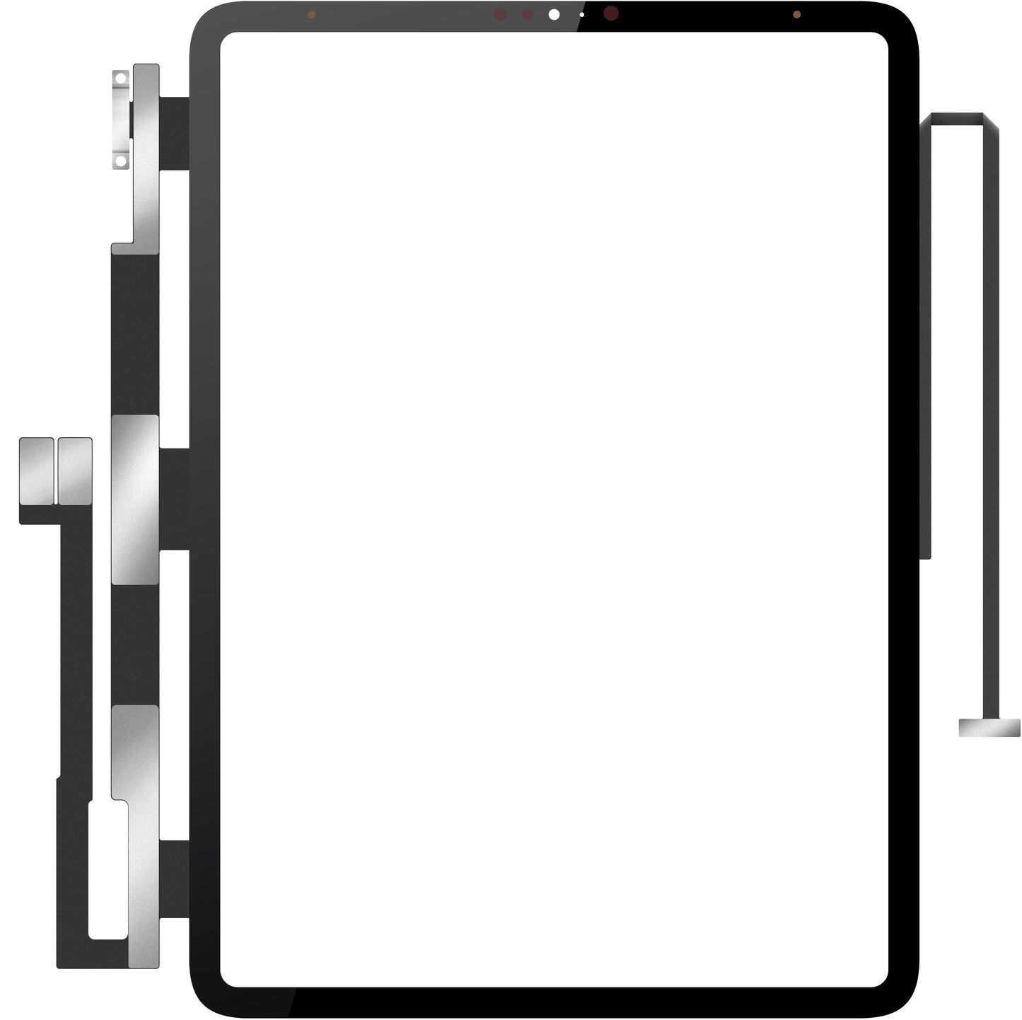 Touchscreen Forward Guard OCA za Apple iPad Pro 12.9 (2018), Črna
