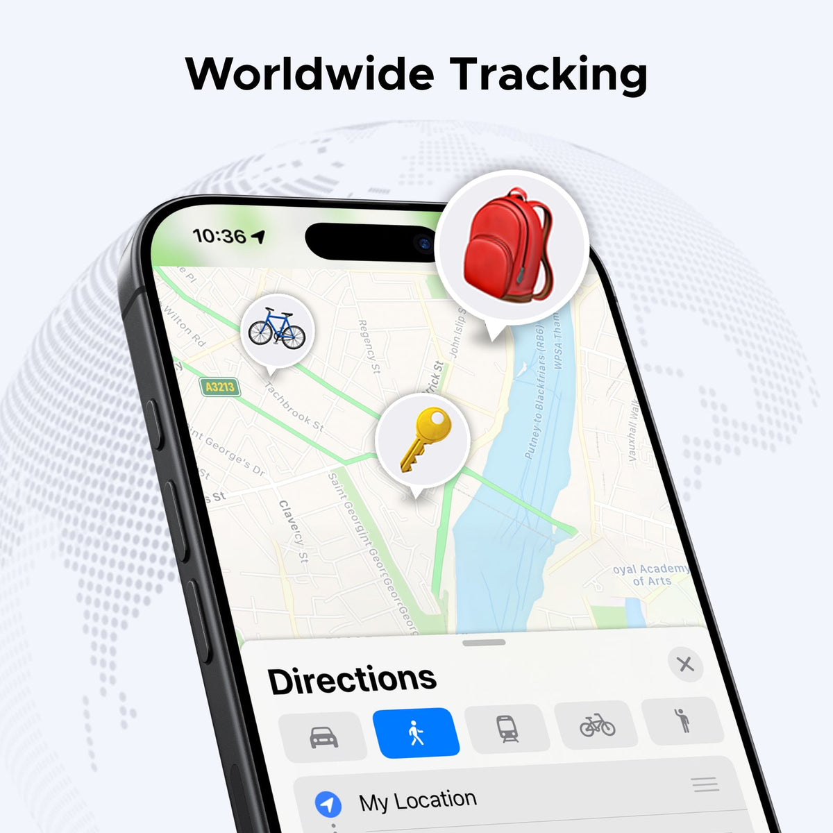 UGREEN SmartTag Pro Smart CM916 (75646P) za iOS / Android serijo, komplet 4 kosi, črna