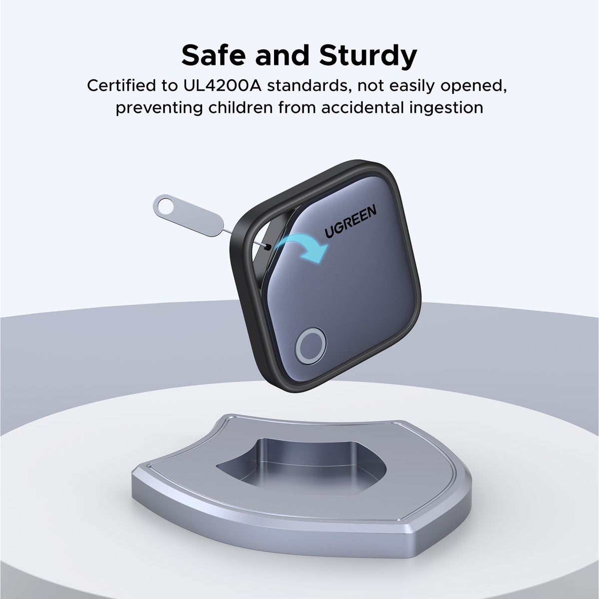 UGREEN SmartTag Pro Smart CM916 (75646P) za iOS / Android serijo, komplet 4 kosi, črna