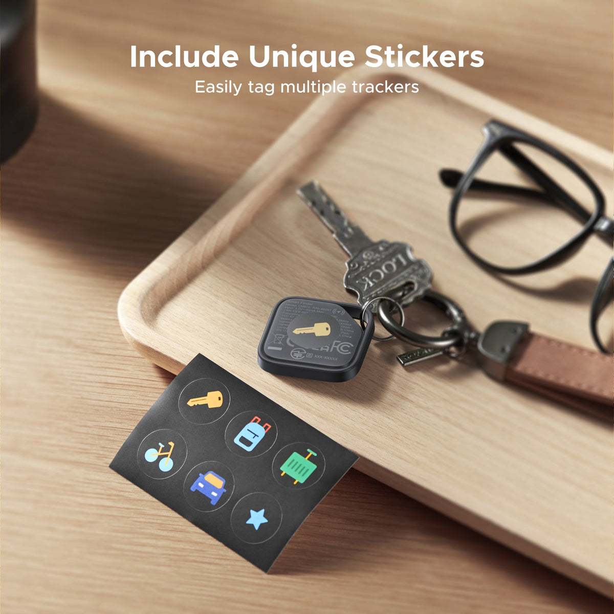 UGREEN SmartTag Pro Smart CM916 (75646P) za iOS / Android serijo, komplet 4 kosi, črna